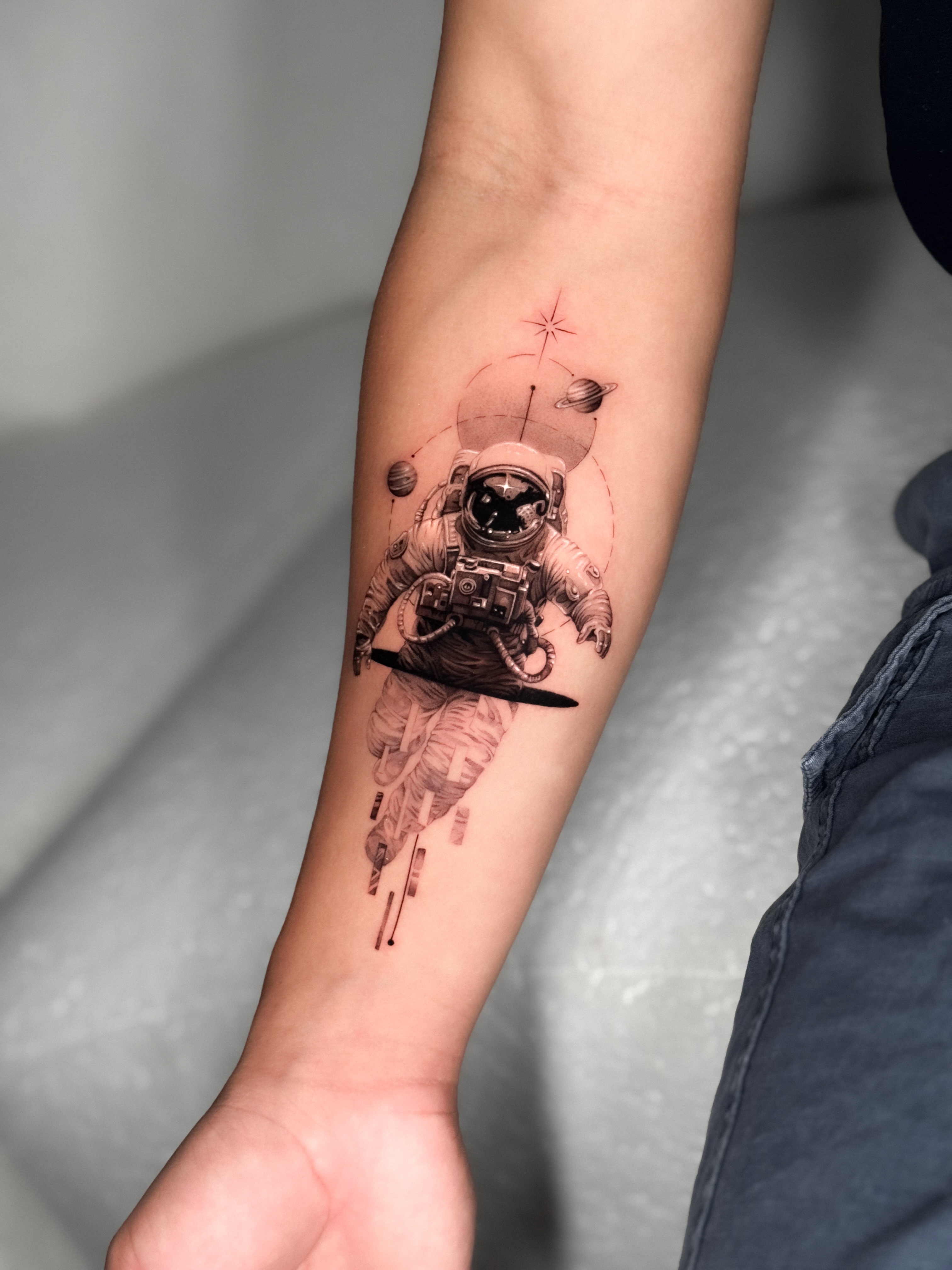 Astronauta, pieza conceptual en realismo de sombras